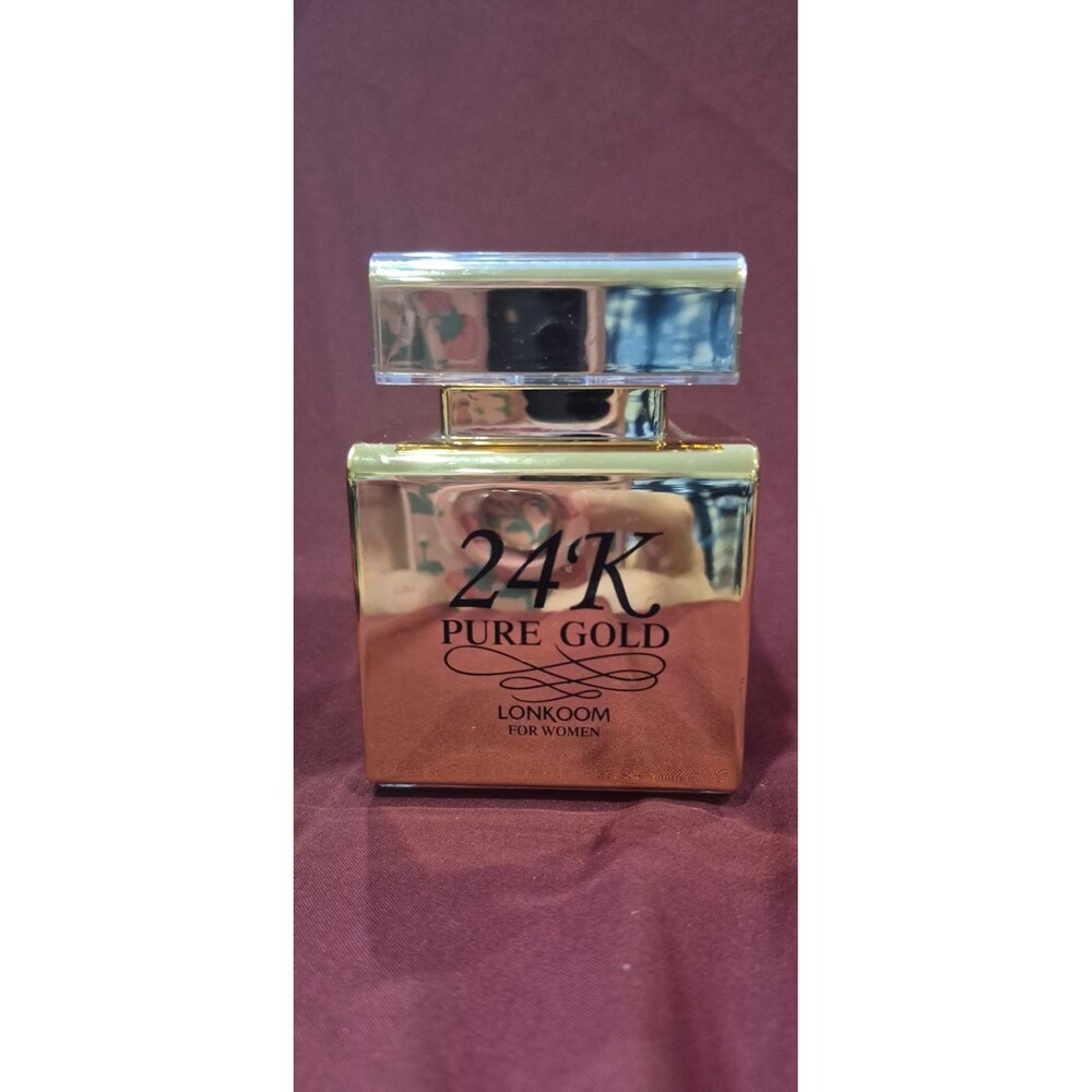 New Lonkoom 24K Pure Gold Perfume For Women 3.4 oz / 100ml EDP Spray Fruity Musk